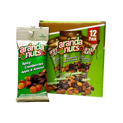 Arandanos Enchilados Manzana y Almendras 25 gr (12 Pack)